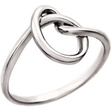 14K White Knot Design Ring