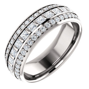 Platinum 1 3-4 CTW Diamond Eternity Band