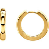 14K Yellow 11.5mm Hinged Hoop Earrings