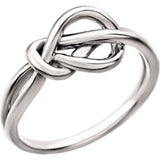 14K White Knot Design Ring