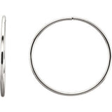 Sterling Silver 60mm Endless Hoop Tube Earrings