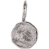 14K White Disc Pendant