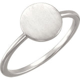 Continuum Sterling Silver Round Engravable Ring