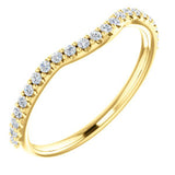 14K Yellow 1/4 CTW Diamond Contour Band