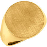 14K Yellow 18mm Men's Signet Ring