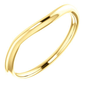 14K Yellow Band for 8mm Round Ring