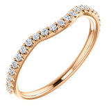 14K Yellow 1/4 CTW Diamond Contour Band