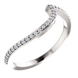 14K White 1/8 CTW Diamond Band for 4.4mm Round Ring