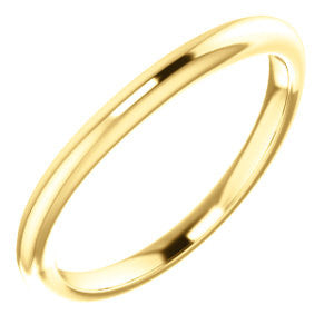 14K Yellow Band for 6.5mm Round Ring