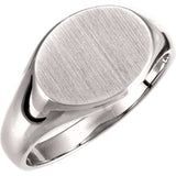 14K Yellow Ladies Oval Signet Ring