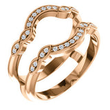 14K Rose 1-8 CTW Diamond Ring Guard