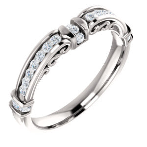 14K White 1-3 CTW Diamond Band