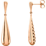 14K Yellow Pierced Style Earrings