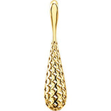 14K Yellow Pierced Teardrop Pendant