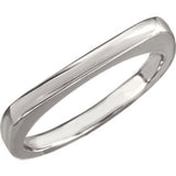 14K White Stackable Ring