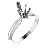 Platinum 6-Prong Marquise V-End Heavy Solitaire Engagement Ring