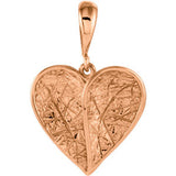 14K Yellow Heart Pendant