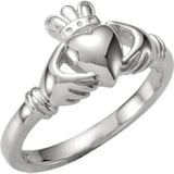 14K Yellow Youth Claddagh Ring