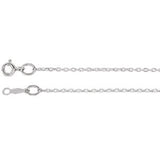 Sterling Silver 1mm Cable 18" Chain