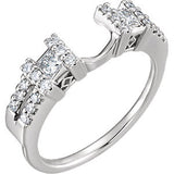 14K White 1-2 CTW Diamond Ring Enhancer Size 7