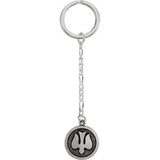 Sterling Silver 23mm Holy Spirit Key Chain