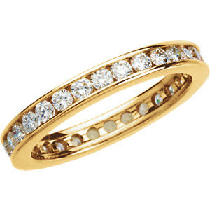 14K Yellow 9-10 CTW Diamond Eternity Band Size 6