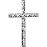 14K Yellow 1/4 CTW Diamond Cross Pendant