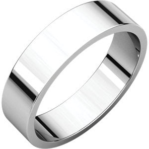 Platinum 5mm Flat Band