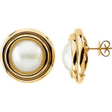 Mabé Cultured Pearl Earrings