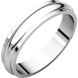 14K Yellow 7mm Half Round Edge Band