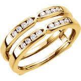 14K White 1/4 CTW Diamond Ring Guard