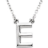 14K Yellow Letter "J" Block Initial 16" Necklace