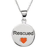 Heart U Back&trade; Rescue Pendant with chain