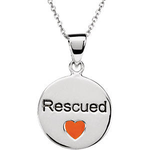 Heart U Back&trade; Rescue Pendant with chain