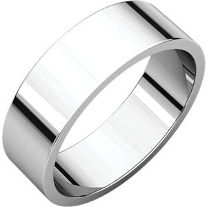 Platinum 6mm Flat Band