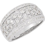 14K White 1 CTW Diamond Ring