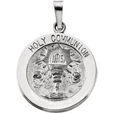 14K Yellow 18.25mm Round Holy Communion Medal