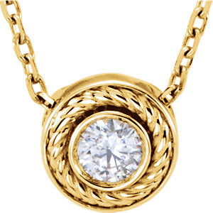 14K Yellow 1/10 CTW Diamond Necklace