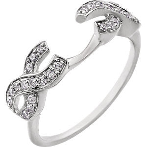 14K White 1-4 CTW Diamond Ring Guard