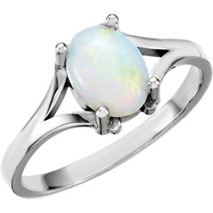 14K Yellow Opal Ring