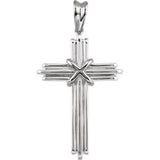 14K Yellow & White 36.75x24.5mm Cross Pendant