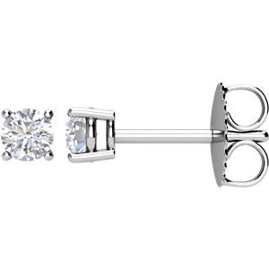 14K White 1-4 CTW Diamond Earrings