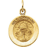 14K Yellow 18.25mm Round Holy Communion Medal