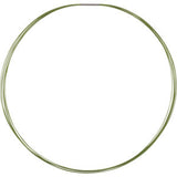 Stainless Steel-14K White Light Green-Coated 7-Strand 18" Chain with 14K White Clasp