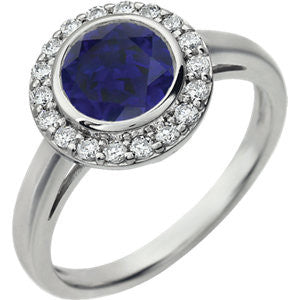 Sterling Silver Purple Cubic Zirconia Ring