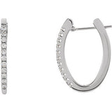 14K Yellow 1/5 CTW Diamond Hoop Earrings