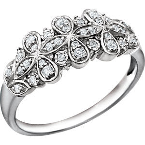 14K White 1-5 CTW Diamond Anniversary Band