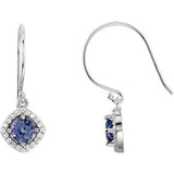 14K White 3-8 CTW Diamond Earrings