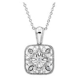 Sterling Silver .05 CTW Diamond Accented 18" Necklace