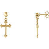 Cross & Ball Earrings